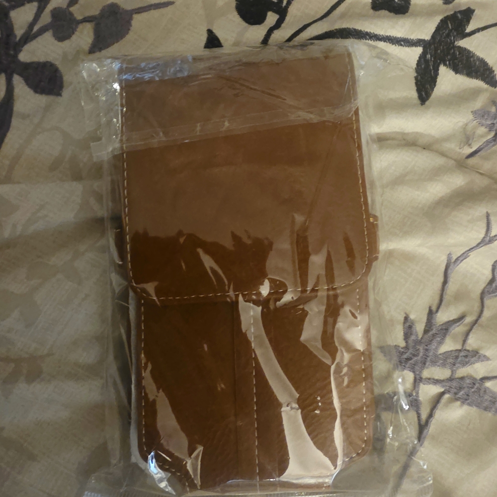Brown Leather Phone Case And Wallet